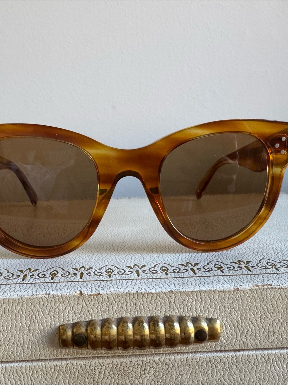 Celine Tortoiseshell Brown Cat-Eye Sunglasses - Picture 2 of 6